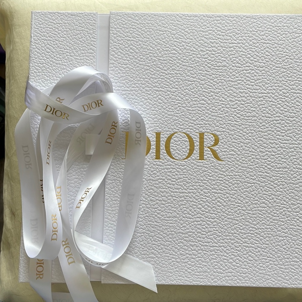 Dior scarf box with original tissue and ribbon